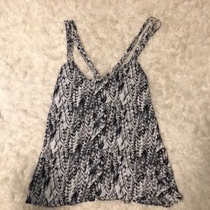 Patterned, Strappy Tank Top